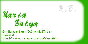 maria bolya business card